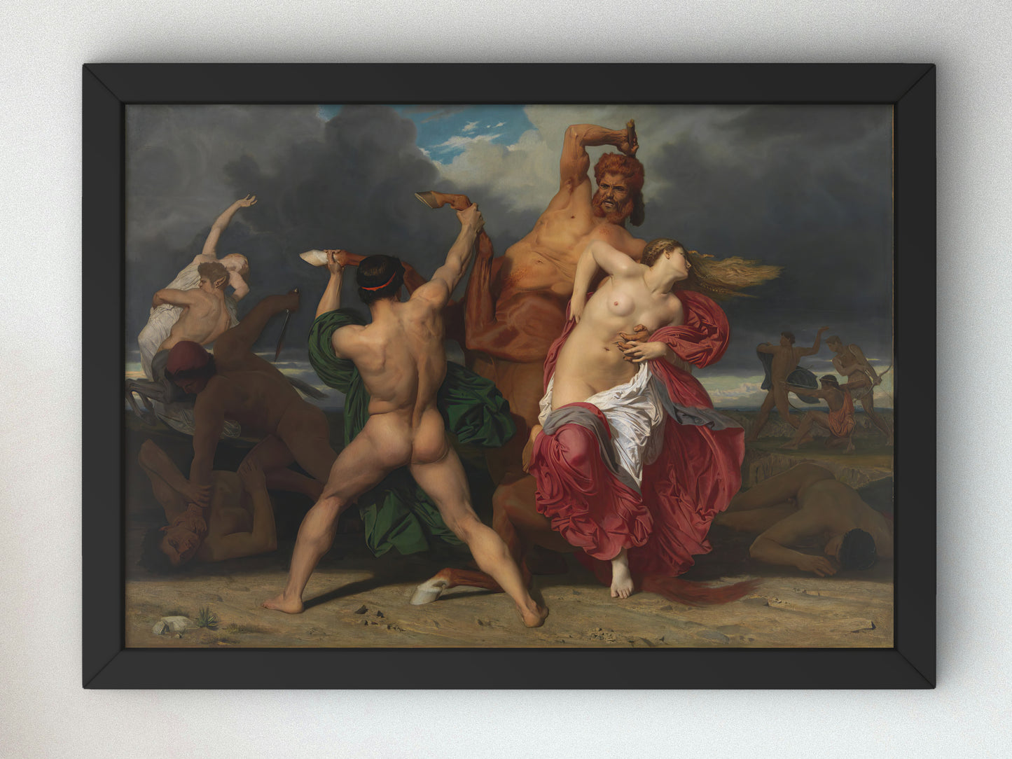 Battle of the Centaurs and the Lapiths by William Bouguereau 1852, Wall Art Print, Fine Art Reproduction, Museum Quality Decor, Poster