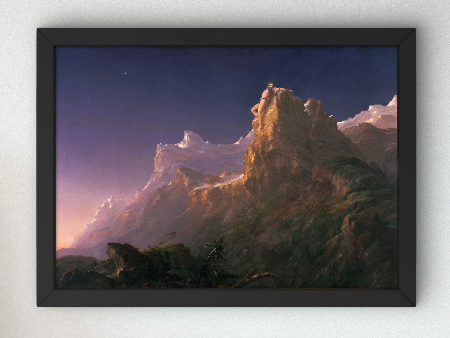 Prometheus Bound by Thomas Cole 1846, Wall Art Print, Fine Art Reproduction, Museum Quality Decor, Poster