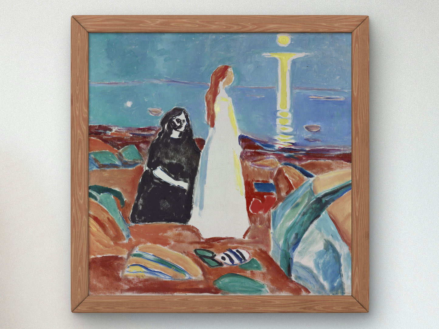 Two Women on the Shore by Edvard Munch 1933, Wall Art Print, Fine Art Reproduction, Museum Quality Decor, Poster