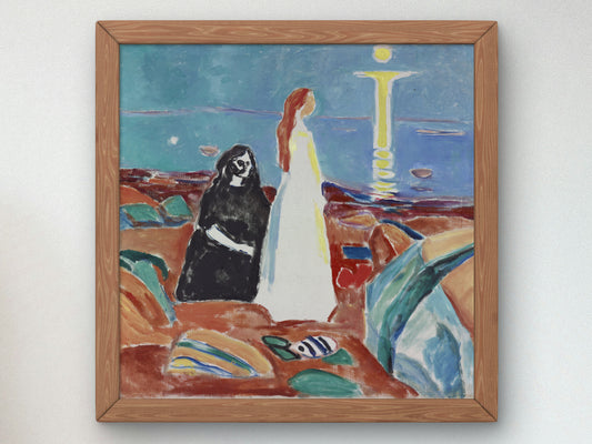 Two Women on the Shore by Edvard Munch 1933, Wall Art Print, Fine Art Reproduction, Museum Quality Decor, Poster