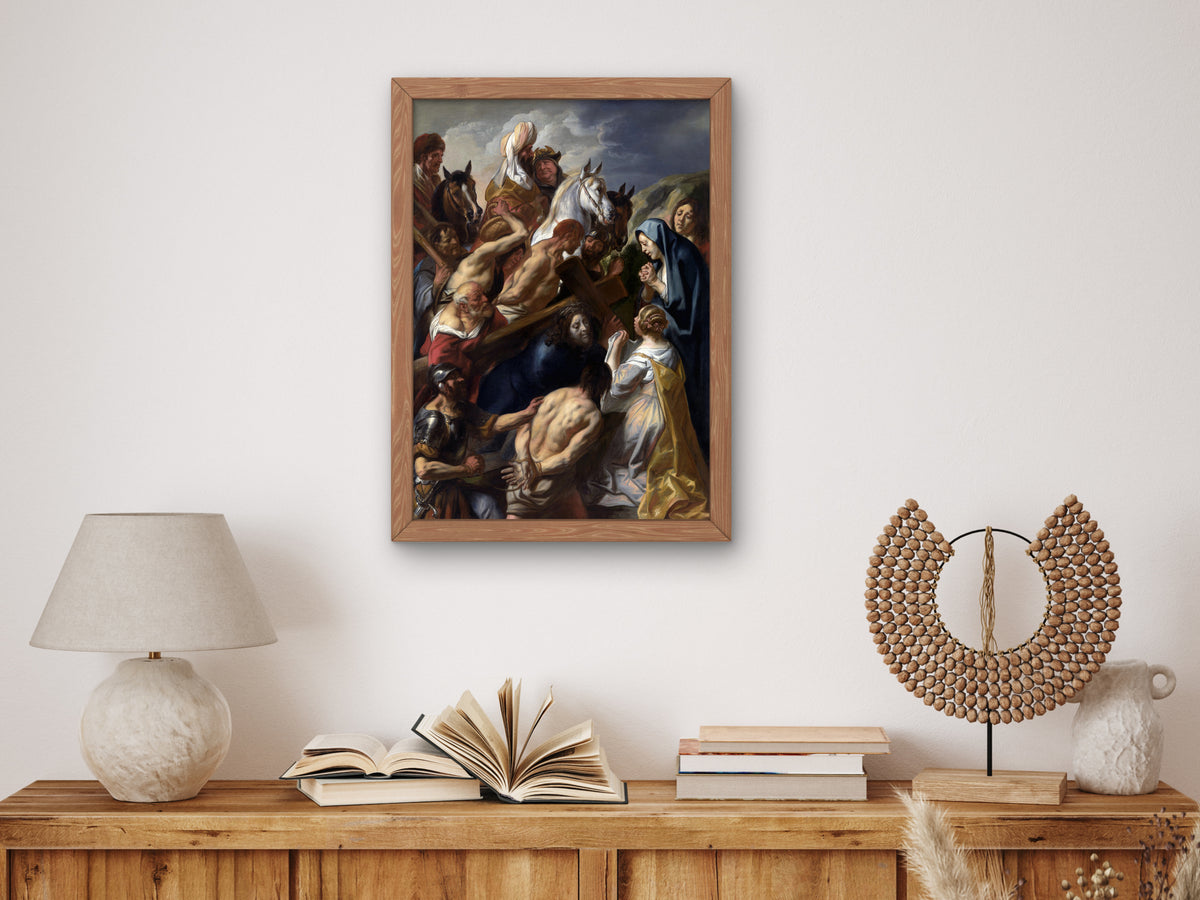 The Carrying of the Cross by Jacob Jordaens 1657, Wall Art Print, Fine Art Reproduction, Museum Quality Decor, Poster
