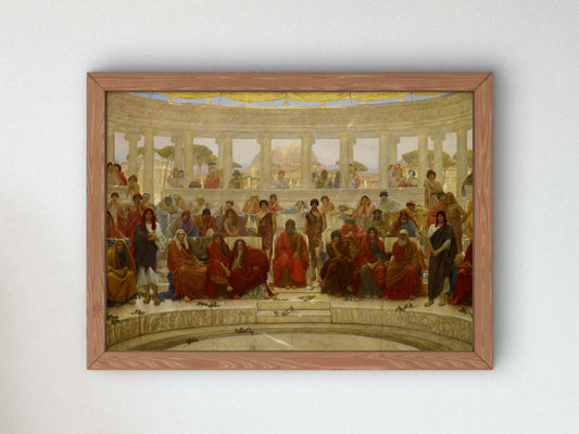 An Audience in Athens during Agamemnon by Aeschylus by William Blake Richmond 1884, Wall Art Print, Fine Art Reproduction, Museum Quality