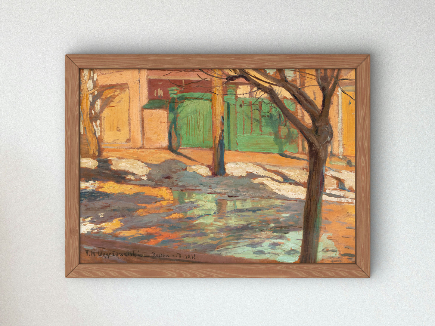 Rostov View from the Window by Feliks Michał Wygrzywalski 1918, Wall Art Print, Fine Art Reproduction, Museum Quality Decor, Poster