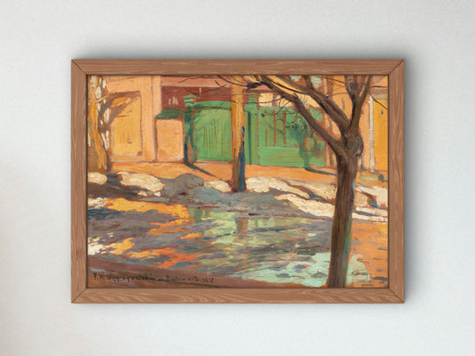 Rostov View from the Window by Feliks Wygrzywalski 1918, Wall Art Print, Fine Art Reproduction, Museum Quality Decor, Poster