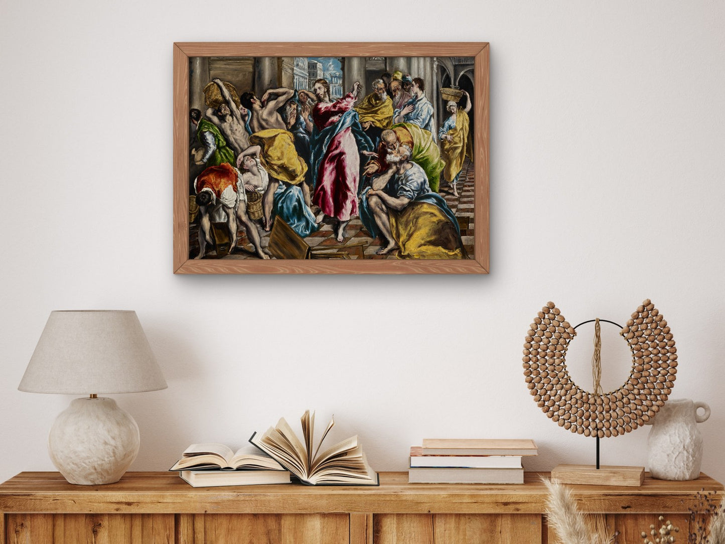Purification of the Temple by El Greco 1600, Wall Art Print, Fine Art Reproduction, Museum Quality Decor, Poster
