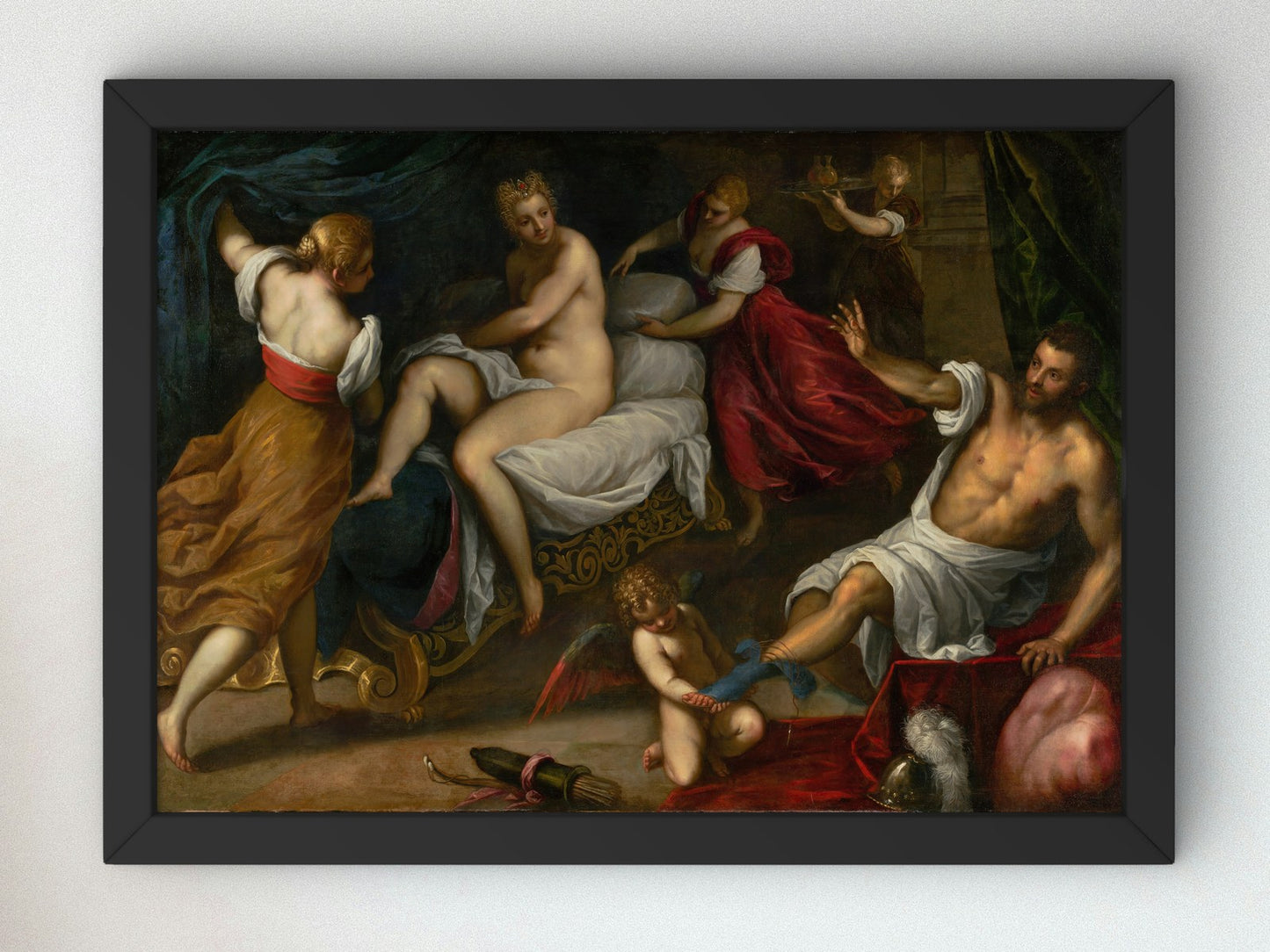 Venus and Mars by Palma il Giovane 1609, Wall Art Print, Fine Art Reproduction, Museum Quality Decor, Poster