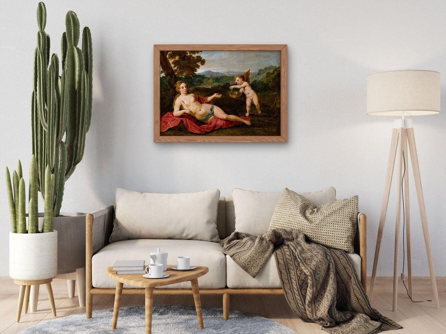 Venus and Cupid by David Teniers the Younger 1655, Wall Art Print, Fine Art Reproduction, Museum Quality Decor, Poster