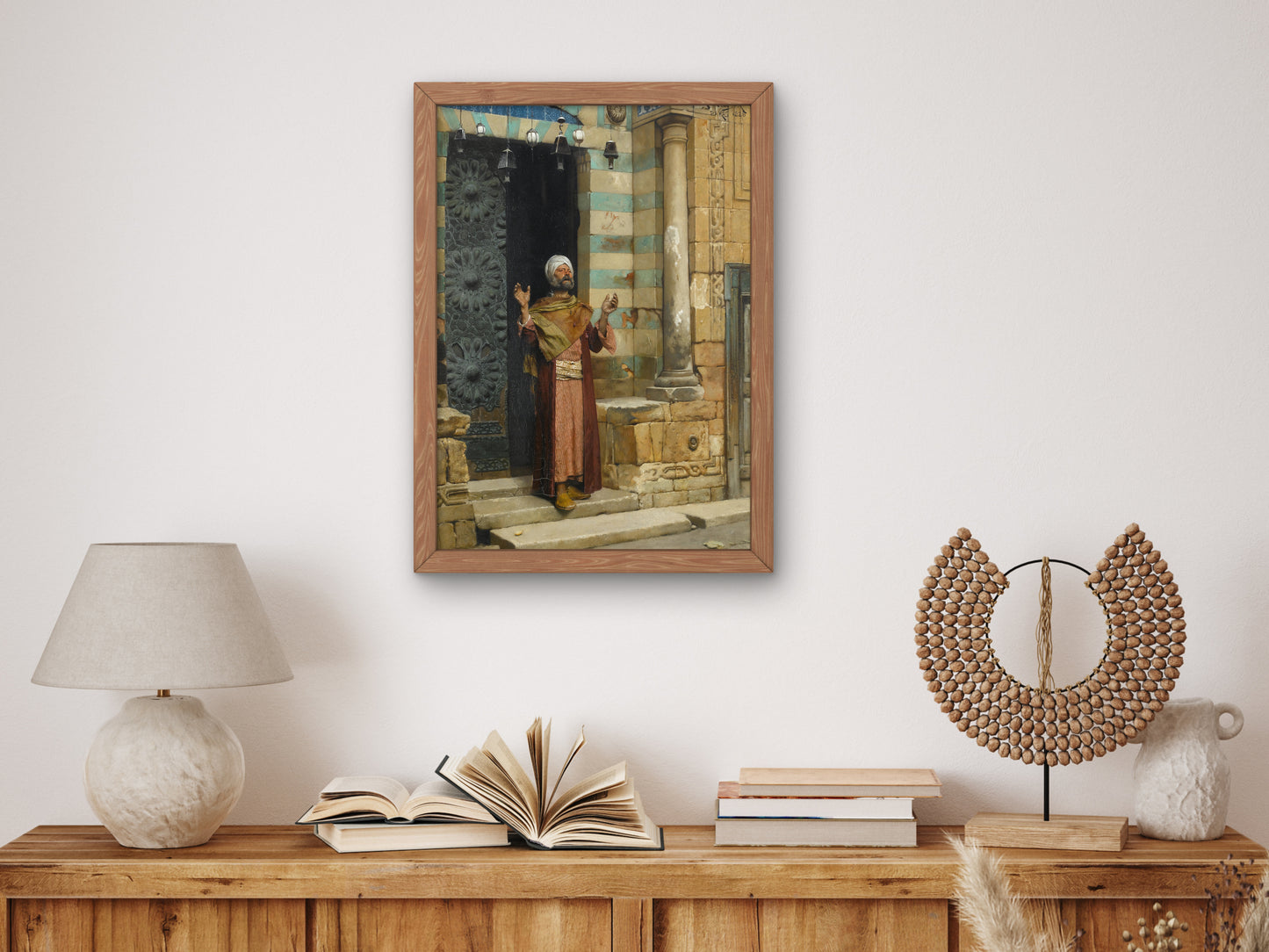 At the Door of the Mosque by Ludwig Deutsch 1886, Wall Art Print, Fine Art Reproduction, Museum Quality Decor, Poster