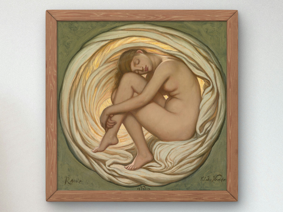 The Heart of the Rose by Elihu Vedder 1891, Wall Art Print, Fine Art Reproduction, Museum Quality Decor, Poster