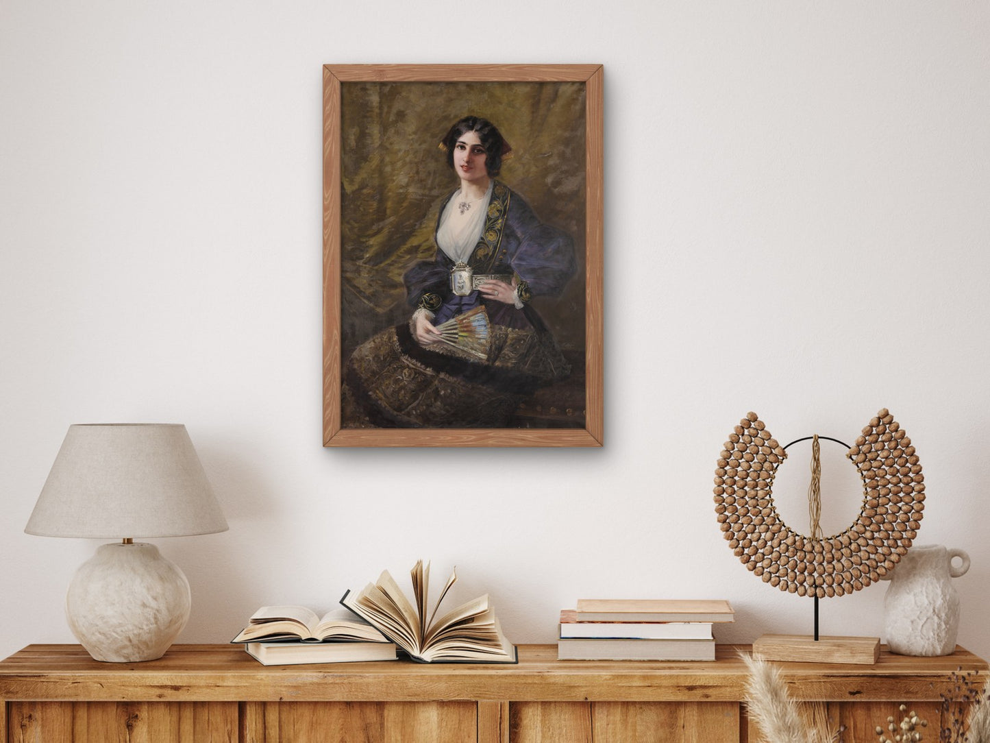 Sicilian Woman in Traditional Costume of Piana degli Albanesi by Ettore De Maria Bergler 1933, Wall Art Print, Fine Art Reproduction