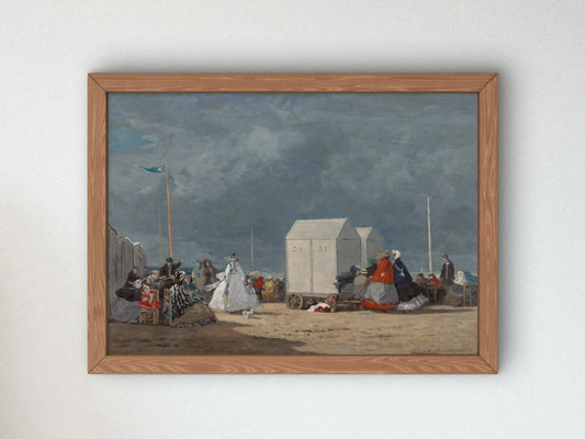 Approaching Storm by Eugène Louis Boudin 1864, Wall Art Print, Fine Art Reproduction, Museum Quality Decor, Poster