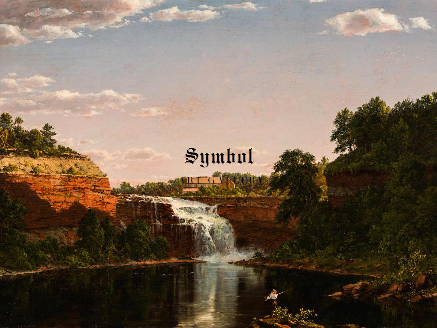 Lower Falls, Rochester by Frederic Edwin Church 1849, Wall Art Print, Fine Art Reproduction, Museum Quality Decor, Poster