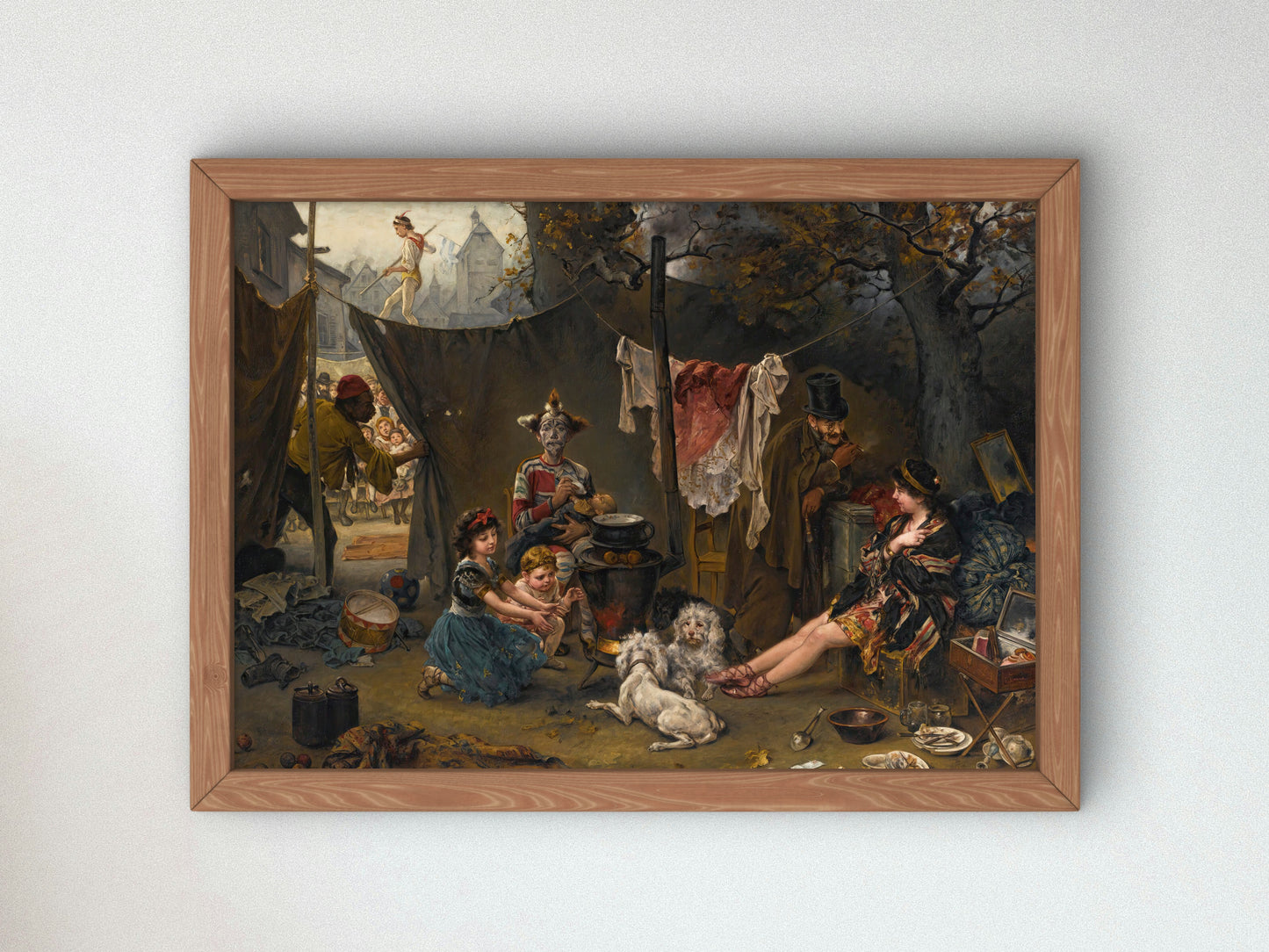 Behind The Scenes by Ludwig Knaus 1874, Wall Art Print, Fine Art Reproduction, Museum Quality Decor, Poster