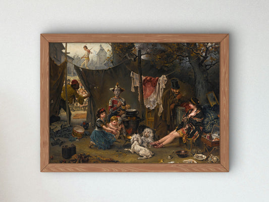 Behind The Scenes by Ludwig Knaus 1874, Wall Art Print, Fine Art Reproduction, Museum Quality Decor, Poster
