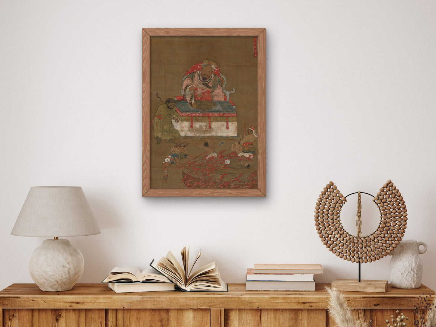 The Fourth King of Hell by Unknown Chinese artist 1300, Wall Art Print, Fine Art Reproduction, Museum Quality Decor, Poster