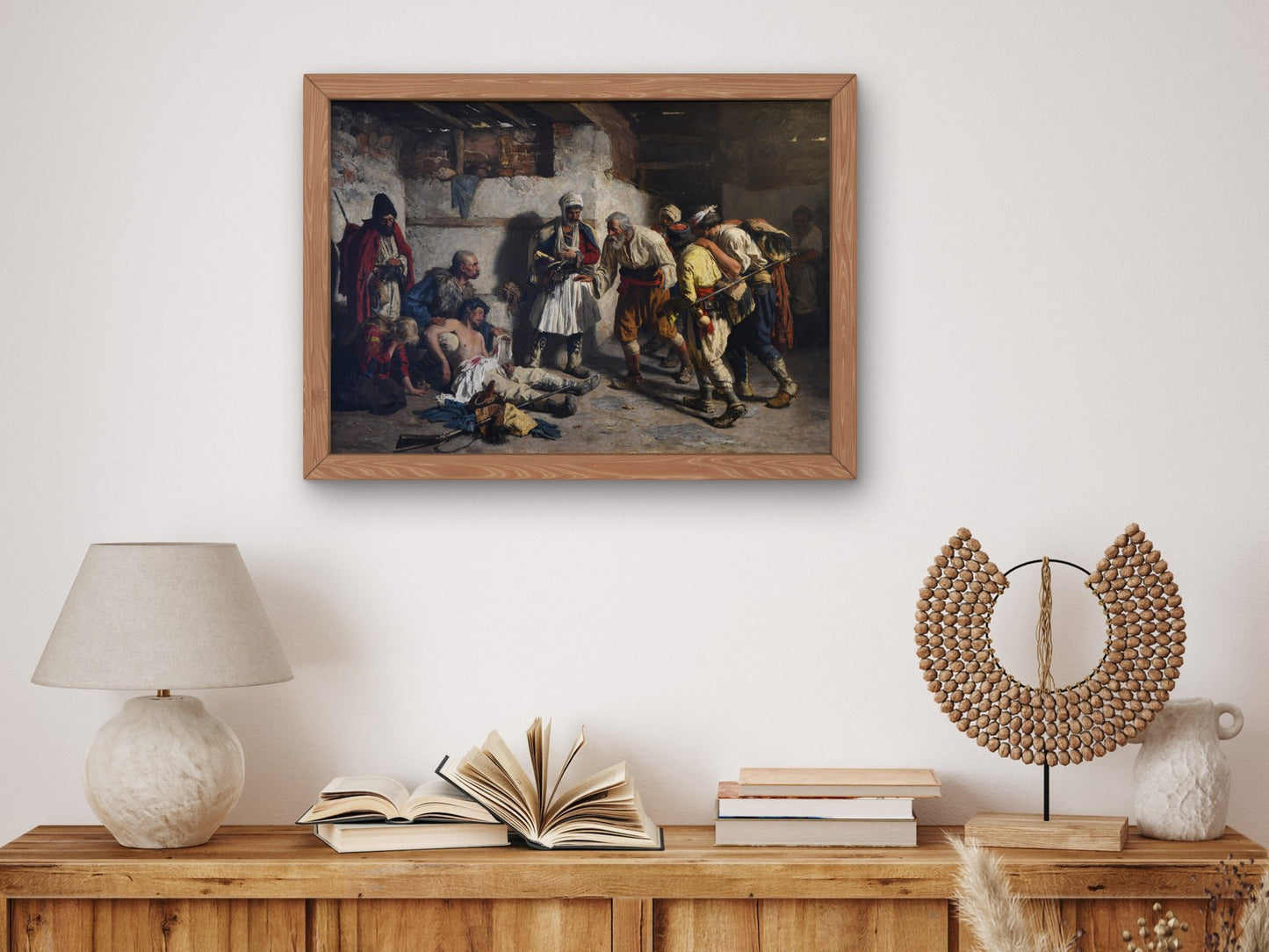 The Wounded Montenegrin by Paja Jovanović 1882, Wall Art Print, Fine Art Reproduction, Museum Quality Decor, Poster