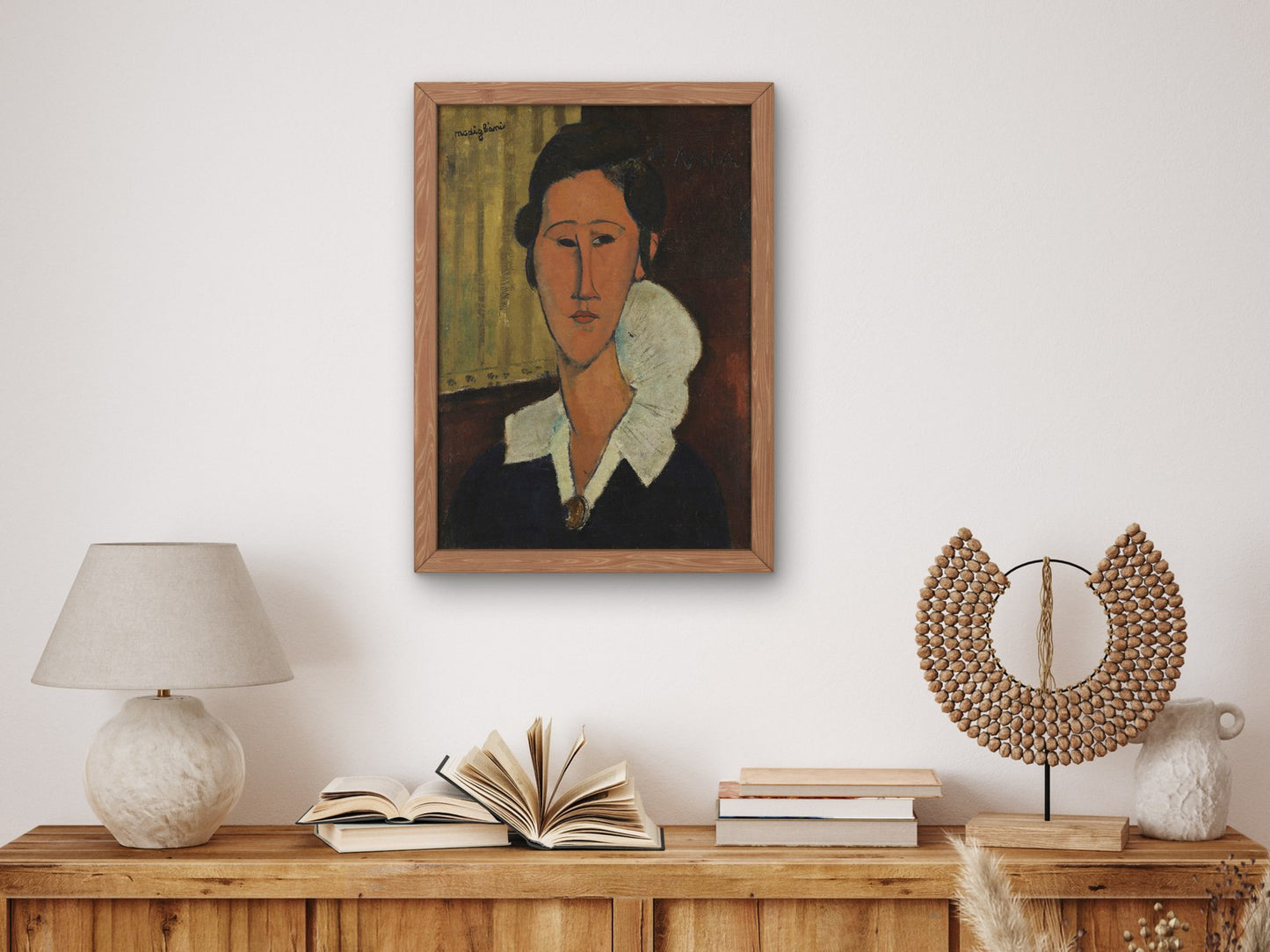 Portrait of Hanka Zborowska by Amedeo Modigliani 1917, Wall Art Print, Fine Art Reproduction, Museum Quality Decor, Poster