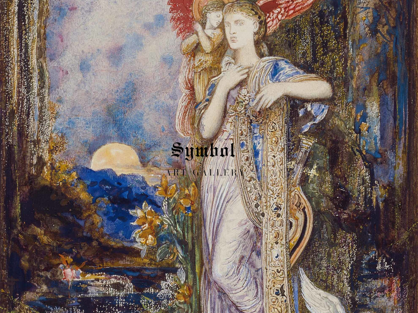 Inspiration by Gustave Moreau 1883, Wall Art Print, Fine Art Reproduction, Museum Quality Decor, Poster
