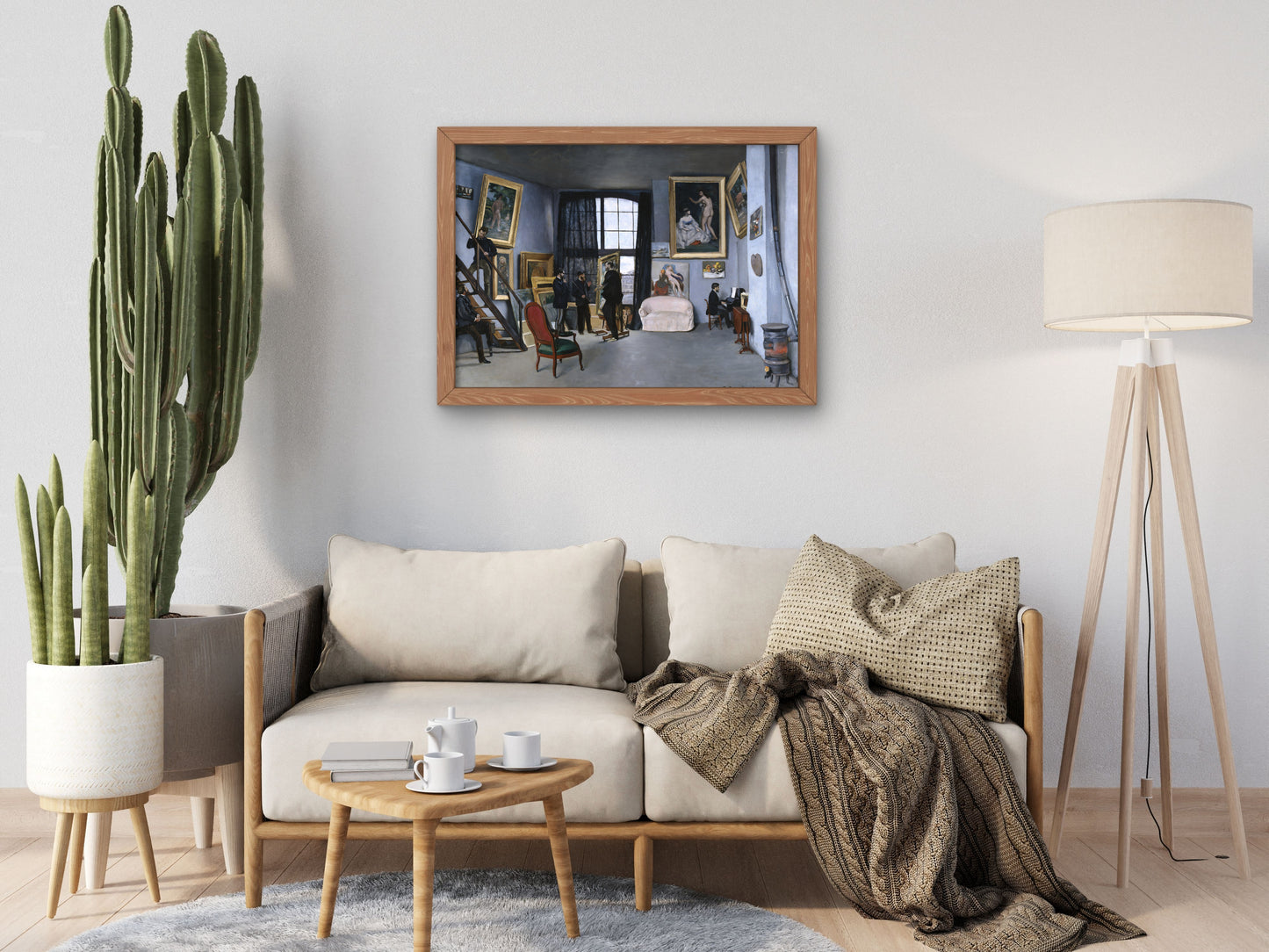 Bazille's Studio by Frédéric Bazille 1870, Wall Art Print, Fine Art Reproduction, Museum Quality Decor, Poster