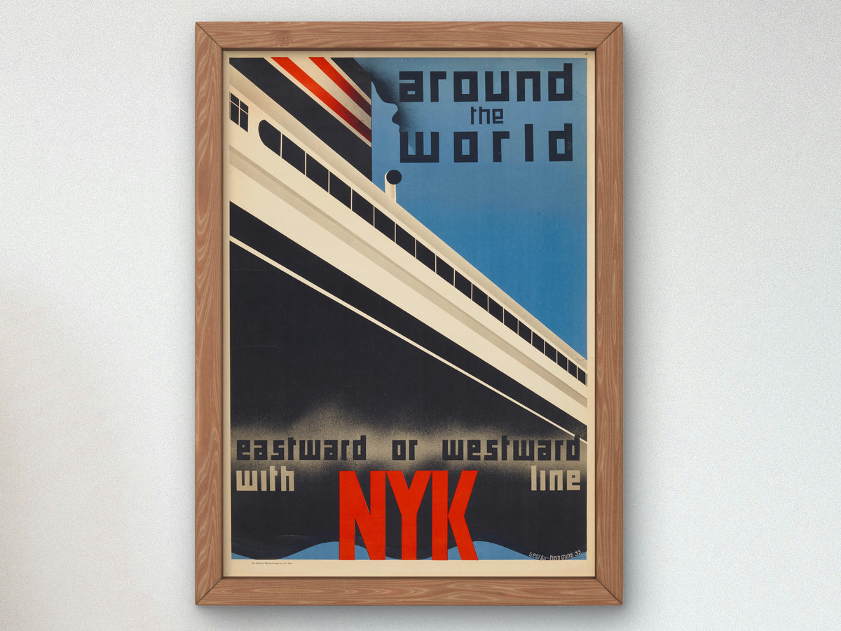 Around the World by George Hemming 1932, Wall Art Print, Fine Art Reproduction, Museum Quality Decor, Poster