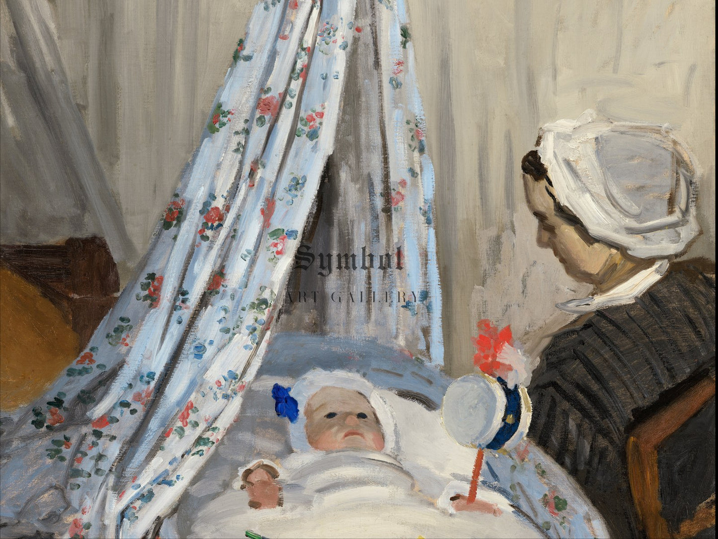 The Cradle Camille with the Artist's Son Jean by Claude Monet 1867, Wall Art Print, Fine Art Reproduction, Museum Quality Decor, Poster