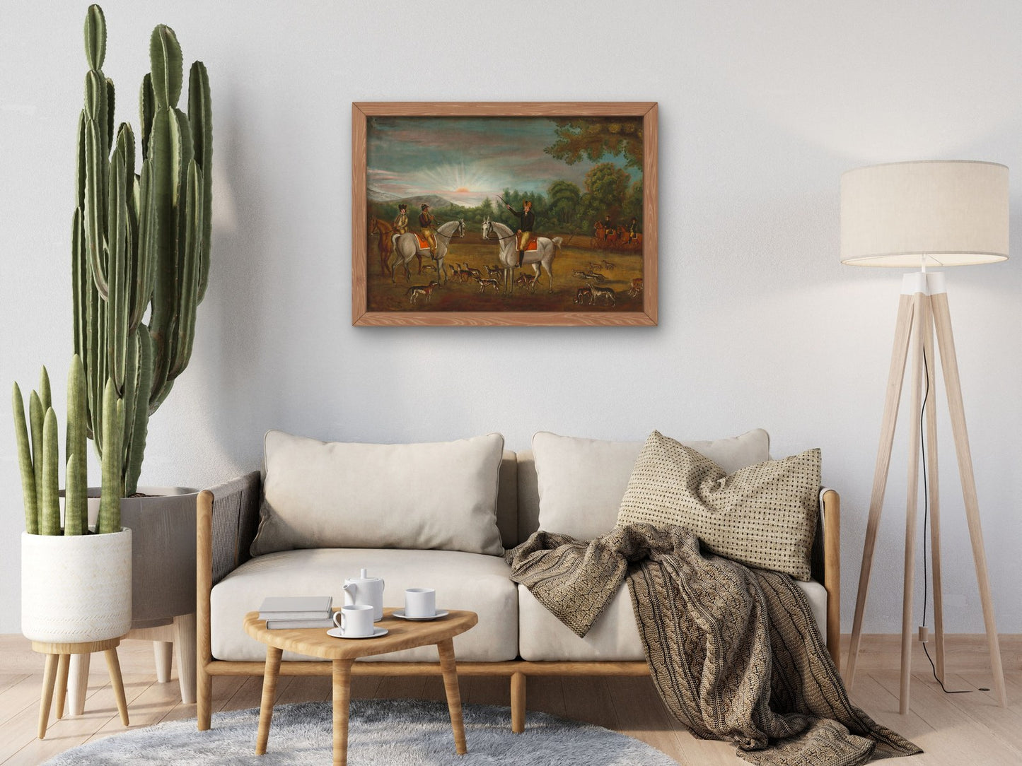 The Start of the Hunt by American 19th Century 1801, Wall Art Print, Fine Art Reproduction, Museum Quality Decor, Poster