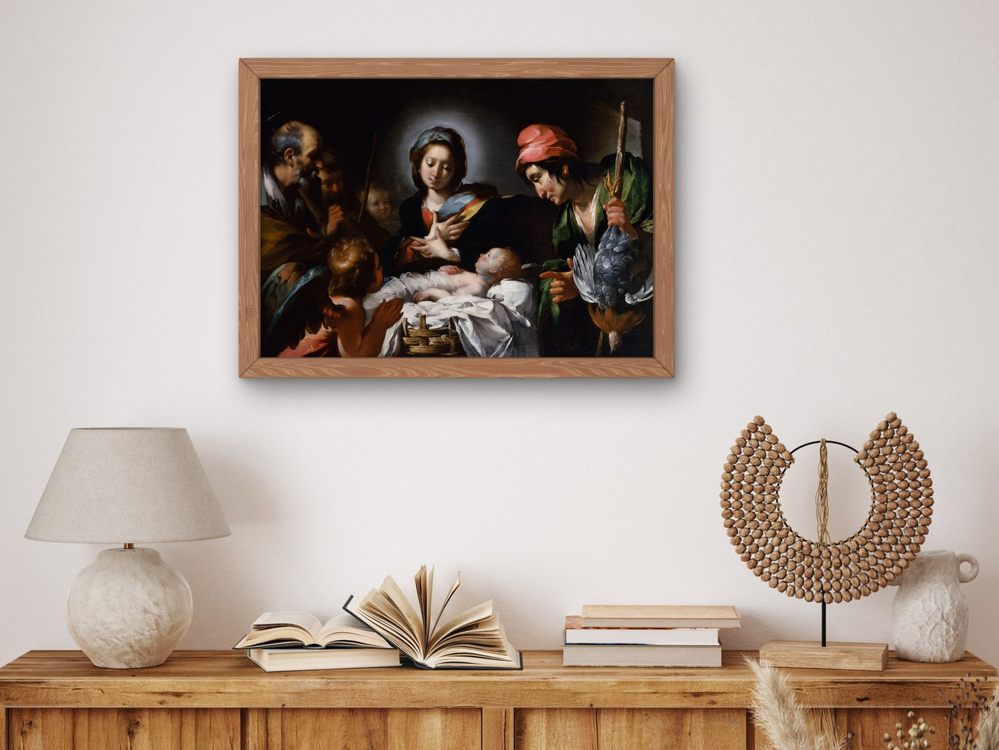 Adoration of the Shepherds by Bernardo Strozzi 1615, Wall Art Print, Fine Art Reproduction, Museum Quality Decor, Poster