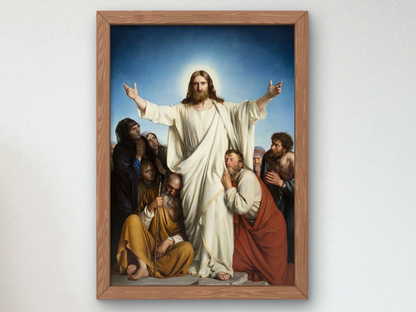 Christus Consolator by Carl Bloch 1881, Wall Art Print, Fine Art Reproduction, Museum Quality Decor, Poster
