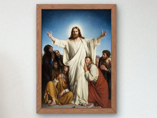Christus Consolator by Carl Bloch 1881, Wall Art Print, Fine Art Reproduction, Museum Quality Decor, Poster