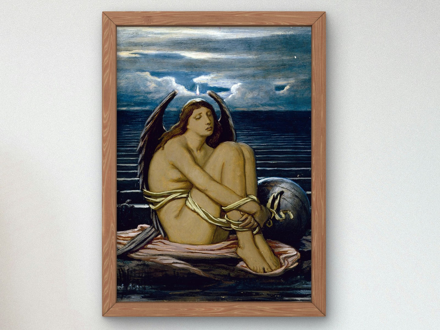 Soul in Bondage by Elihu Vedder 1891, Wall Art Print, Fine Art Reproduction, Museum Quality Decor, Poster