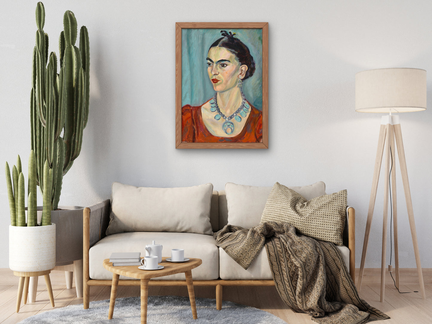 Portrait of Frida Kahlo by , Wall Art Print, Fine Art Reproduction, Museum Quality Decor, Poster