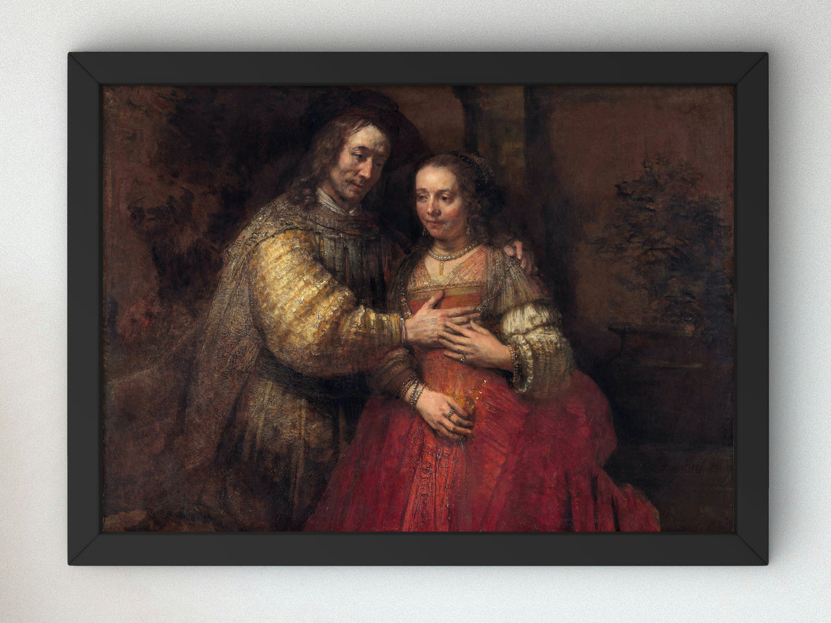 The Jewish Bride by Rembrandt van Rijn 1665, Wall Art Print, Fine Art Reproduction, Museum Quality Decor, Poster