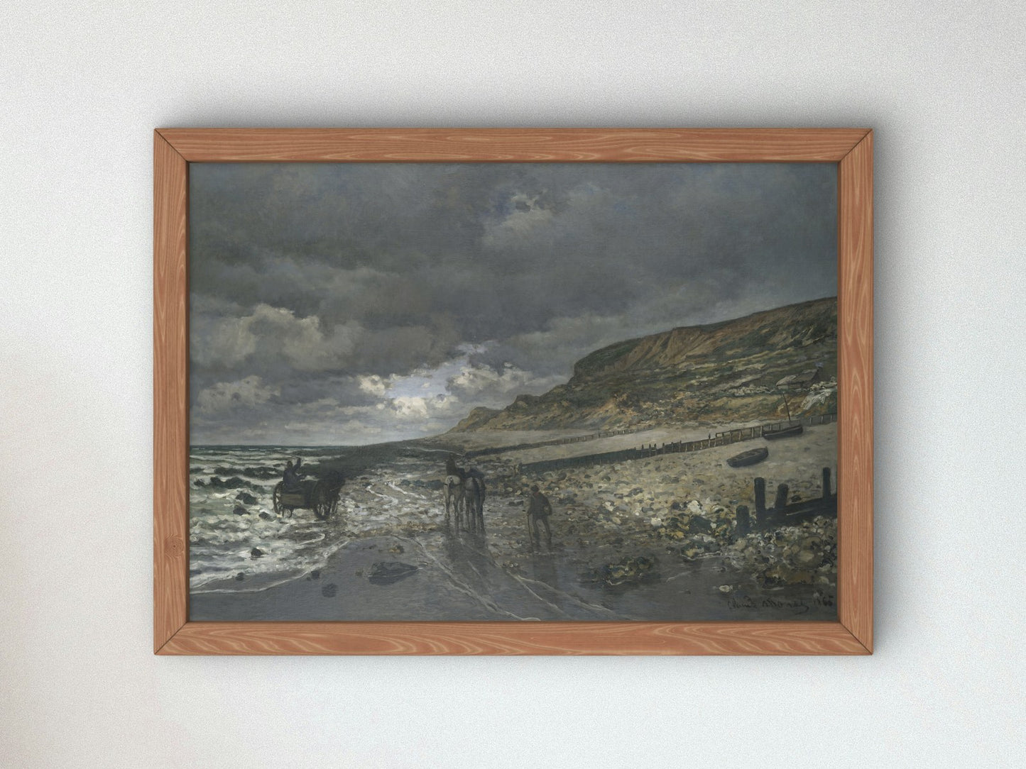 La Pointe de la Hève à Marée Basse by Claude Monet 1865, Wall Art Print, Fine Art Reproduction, Museum Quality Decor, Poster