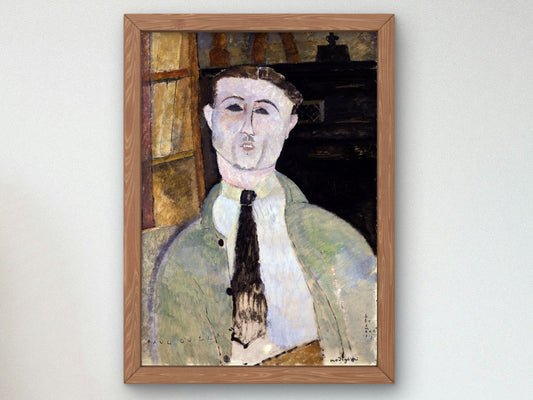 Paul Guillaume by Amedeo Modigliani 1915, Wall Art Print, Fine Art Reproduction, Museum Quality Decor, Poster