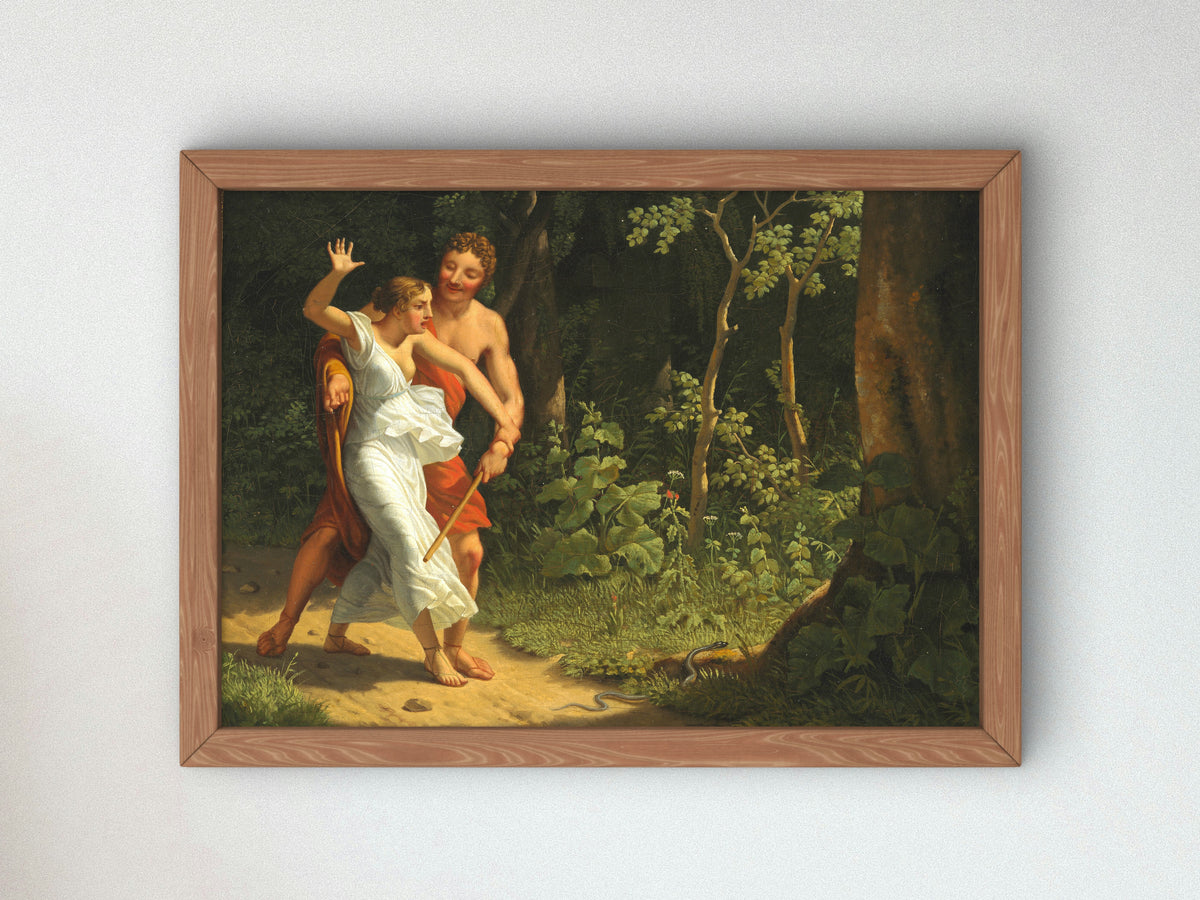 A Seduction Scene in a Forest by Christoffer Wilhelm Eckersberg 1811, Wall Art Print, Fine Art Reproduction, Museum Quality Decor, Poster