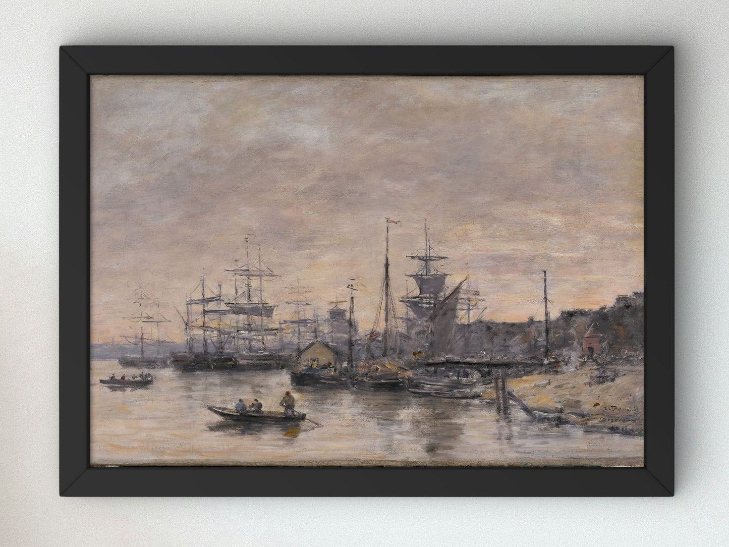 Bordeaux the Harbor by Eugène Boudin 1874, Wall Art Print, Fine Art Reproduction, Museum Quality Decor, Poster