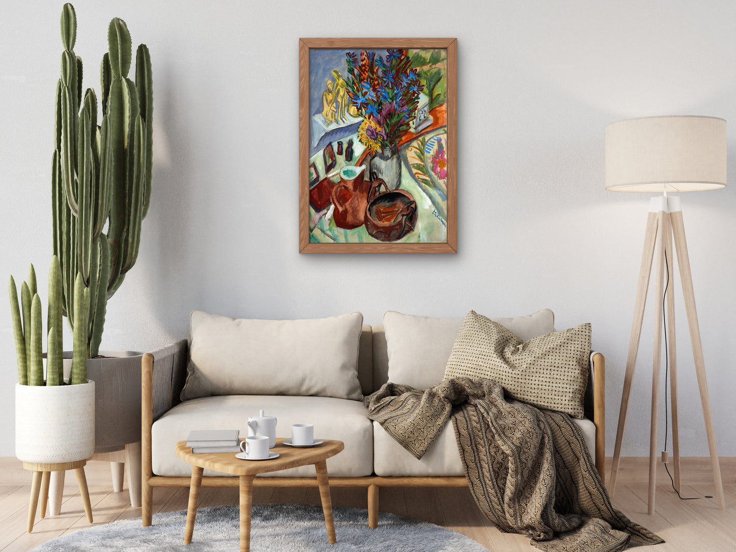 Still Life with Jug and African Bowl by Ernst Ludwig Kirchner 1912, Wall Art Print, Fine Art Reproduction, Museum Quality Decor, Poster