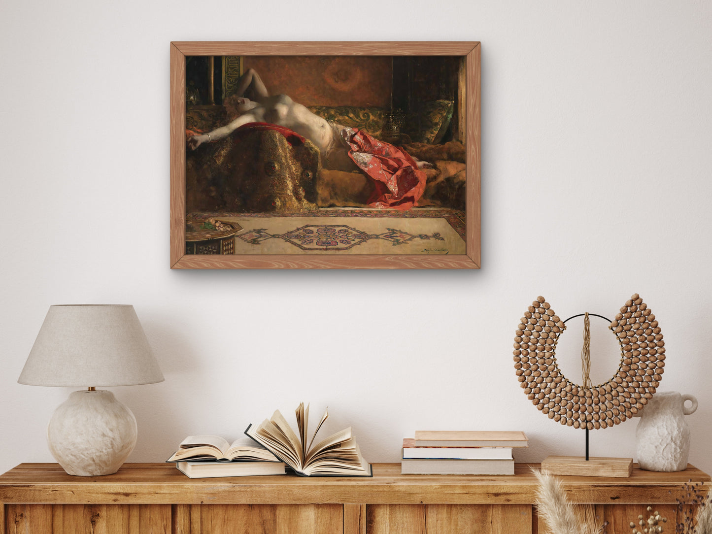 Reclining Odalisque by Jean Joseph Benjamin Constant, Wall Art Print, Fine Art Reproduction, Museum Quality Decor, Poster