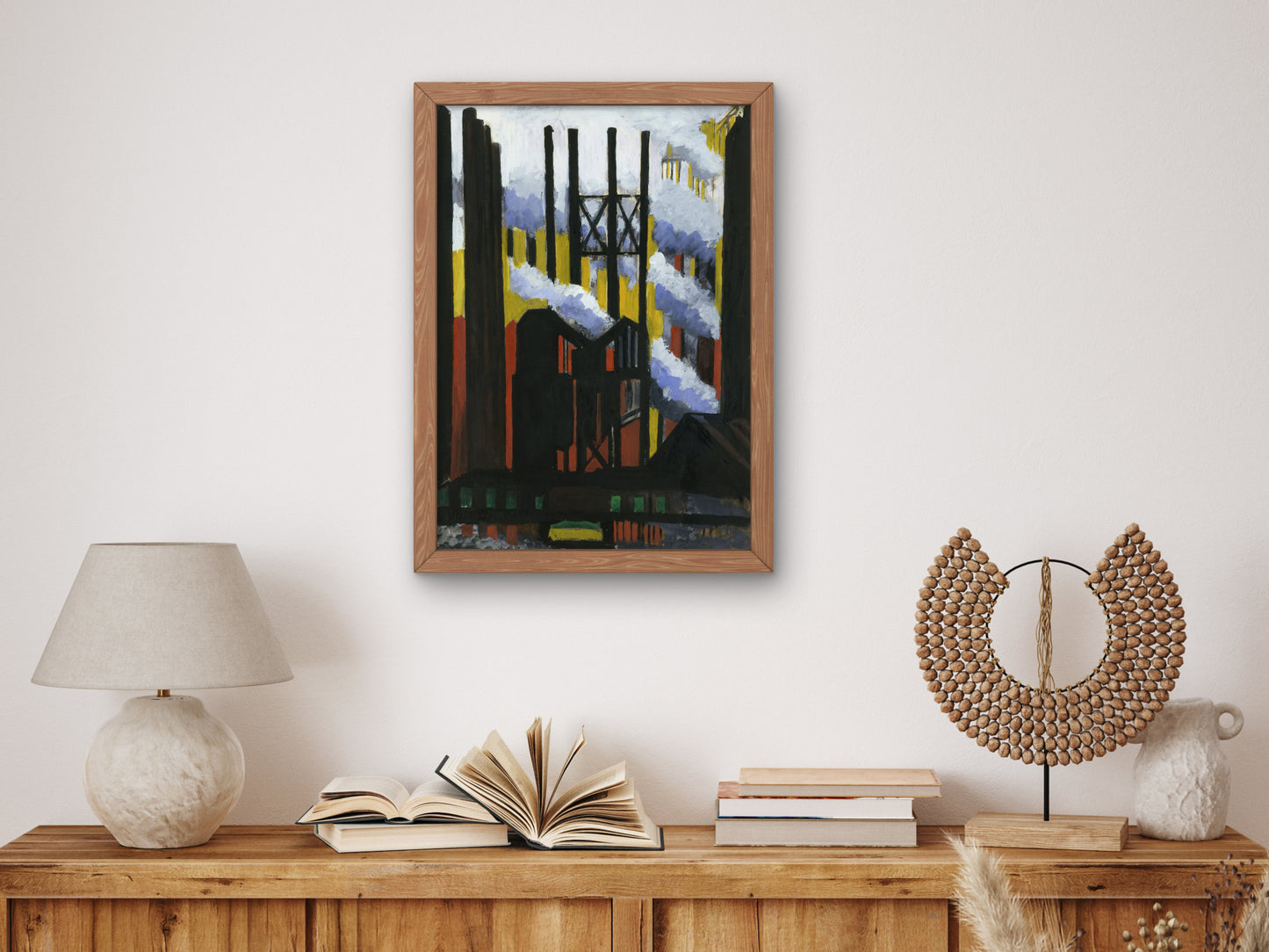 Steel Mill by Joseph Stella 1919, Wall Art Print, Fine Art Reproduction, Museum Quality Decor, Poster