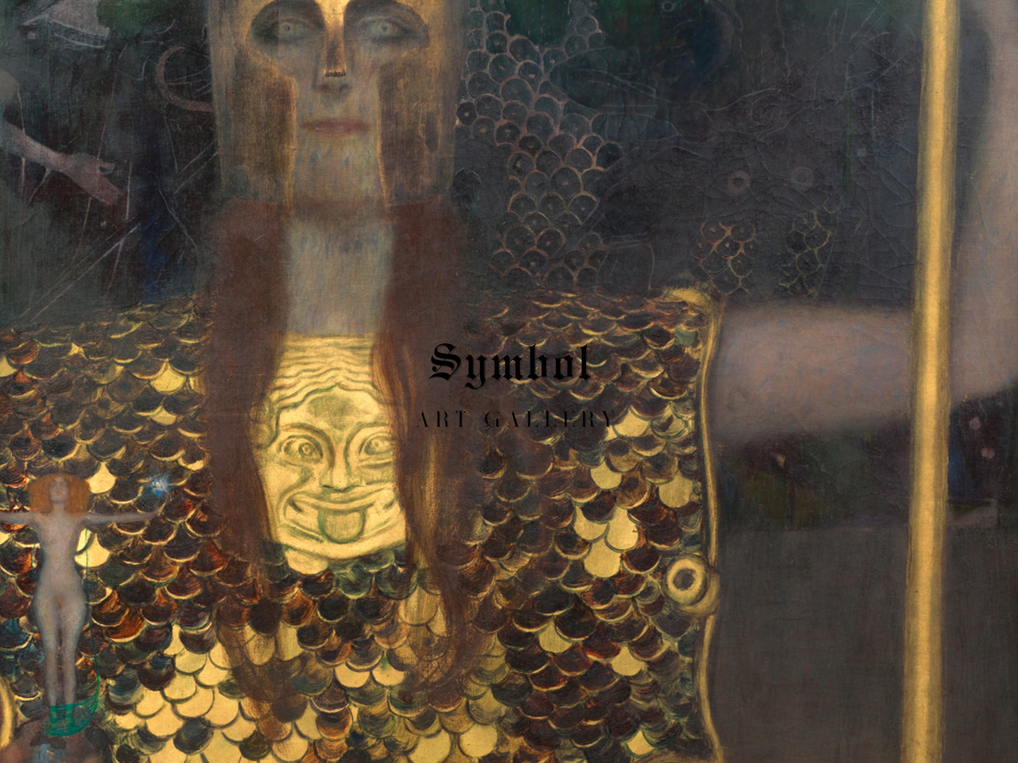 Pallas Athene by Gustav Klimt 1898, Wall Art Print, Fine Art Reproduction, Museum Quality Decor, Poster