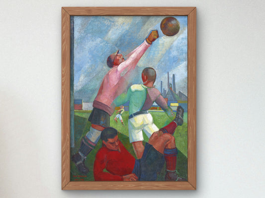 Futbolistas en el Llano by Ángel Zárraga, Wall Art Print, Fine Art Reproduction, Museum Quality Decor, Poster