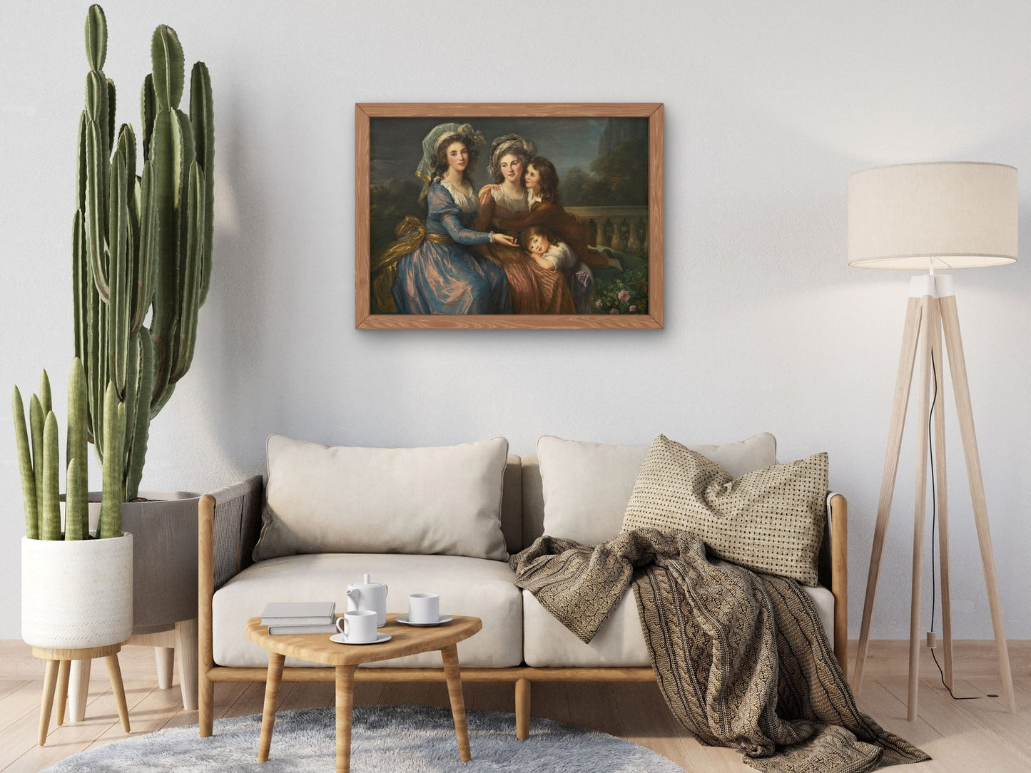 The Marquise de Pezay and the Marquise de Rougé with Her Sons Alexis and Adrien by Élisabeth Vigée Le Brun 1787, Wall Art Print