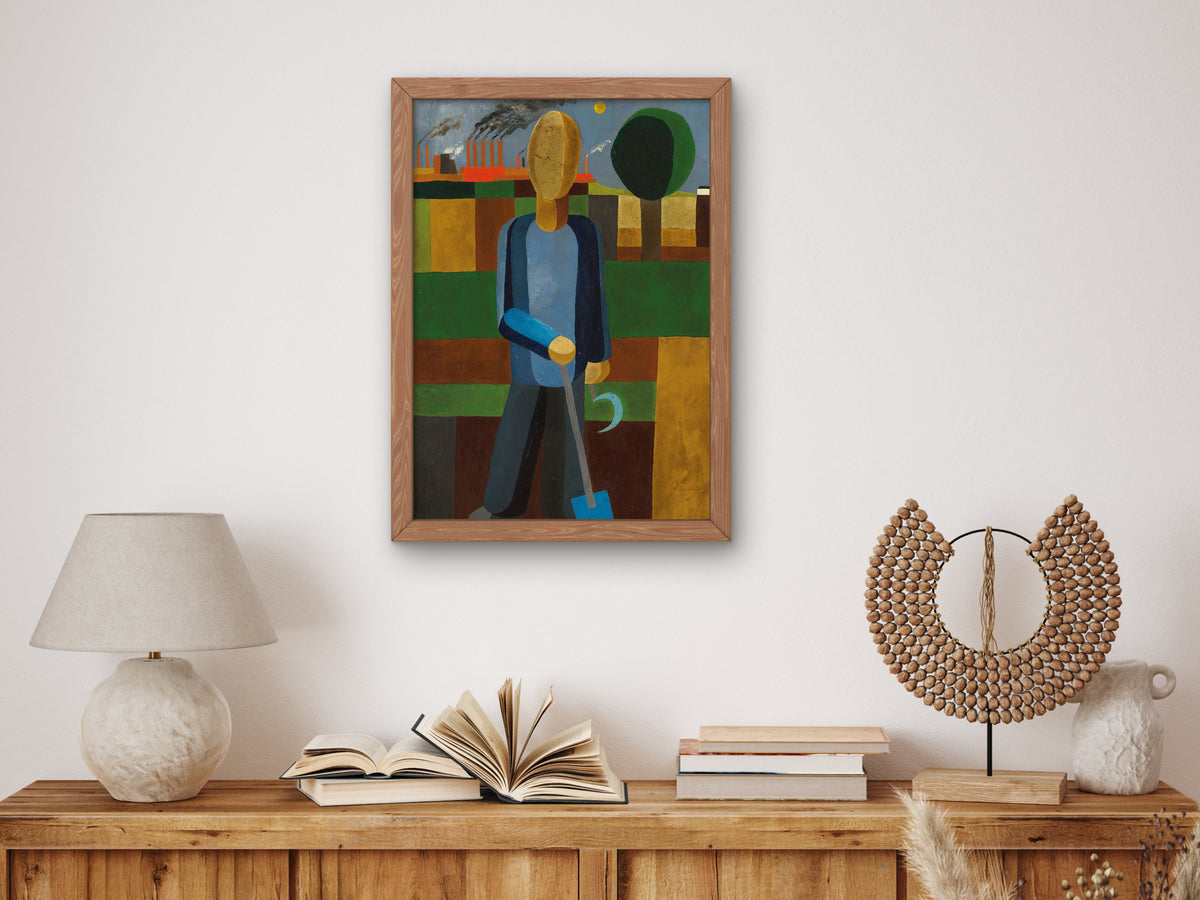 The Gardener by Franz Wilhelm Seiwert 1929, Wall Art Print, Fine Art Reproduction, Museum Quality Decor, Poster
