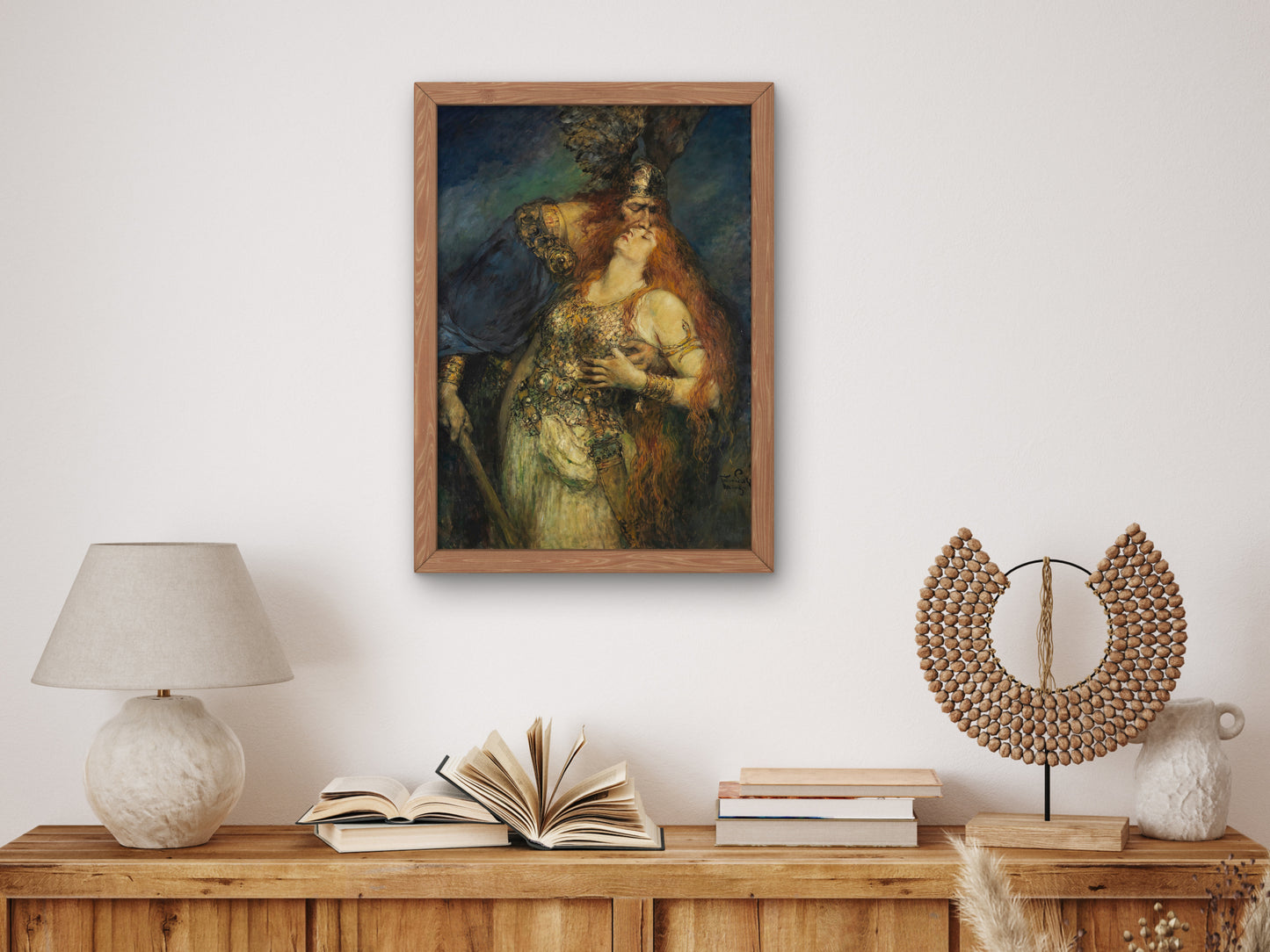 Wotan's Farewell by Ferdinand Leeke 1910, Wall Art Print, Fine Art Reproduction, Museum Quality Decor, Poster