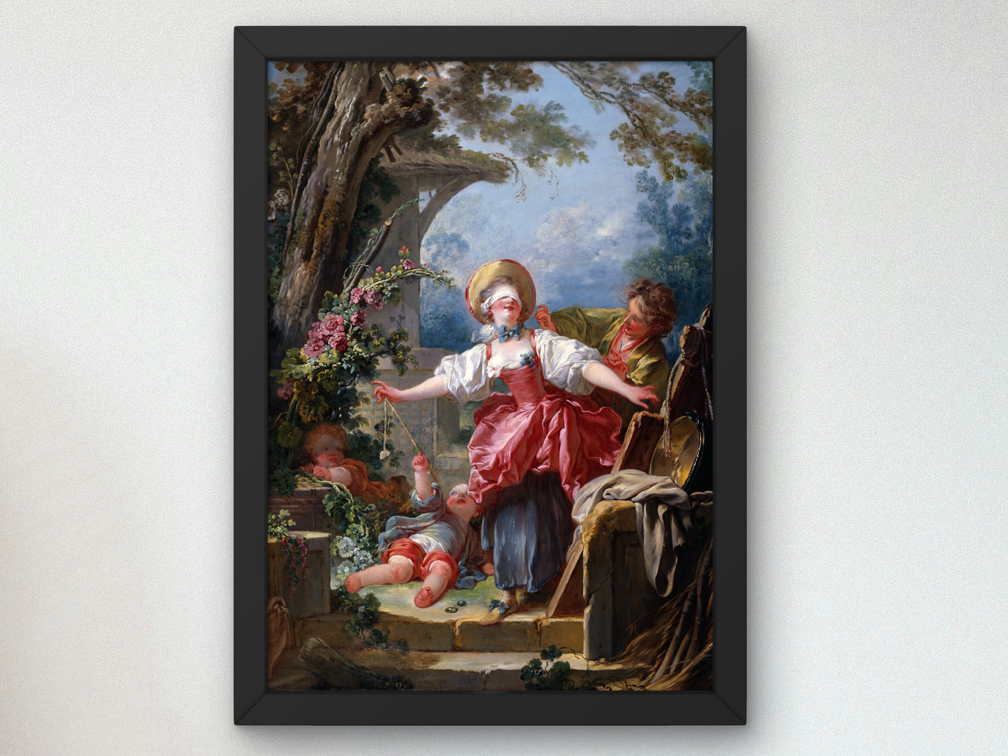 Blind Man's Buff by Jean Honoré Fragonard 1775, Wall Art Print, Fine Art Reproduction, Museum Quality Decor, Poster