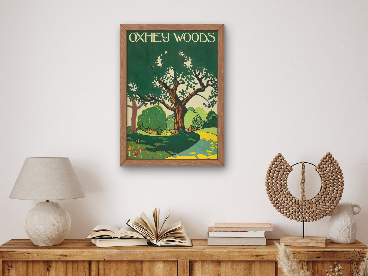 Oxhey Woods by Edward McKnight Kauffer 1915, Wall Art Print, Fine Art Reproduction, Museum Quality Decor, Poster