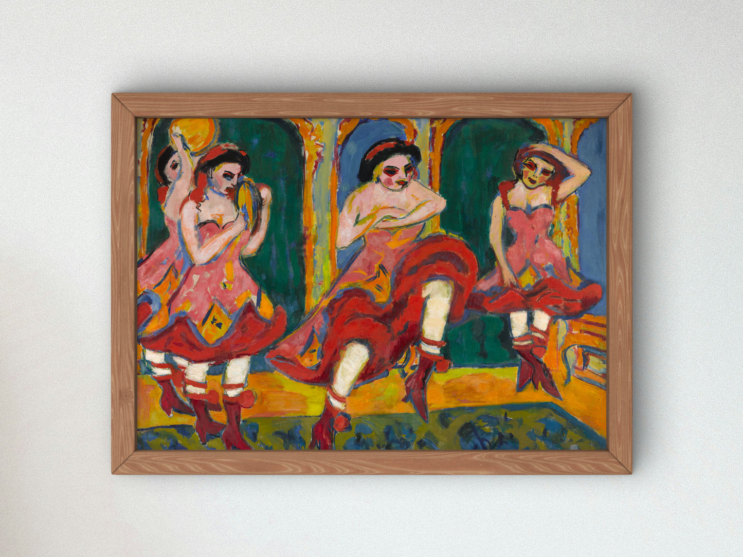 Czardas Dancers by Ernst Ludwig Kirchner 1938, Wall Art Print, Fine Art Reproduction, Museum Quality Decor, Poster