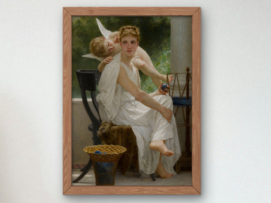 Work Interrupted by William Bouguereau 1891, Wall Art Print, Fine Art Reproduction, Museum Quality Decor, Poster