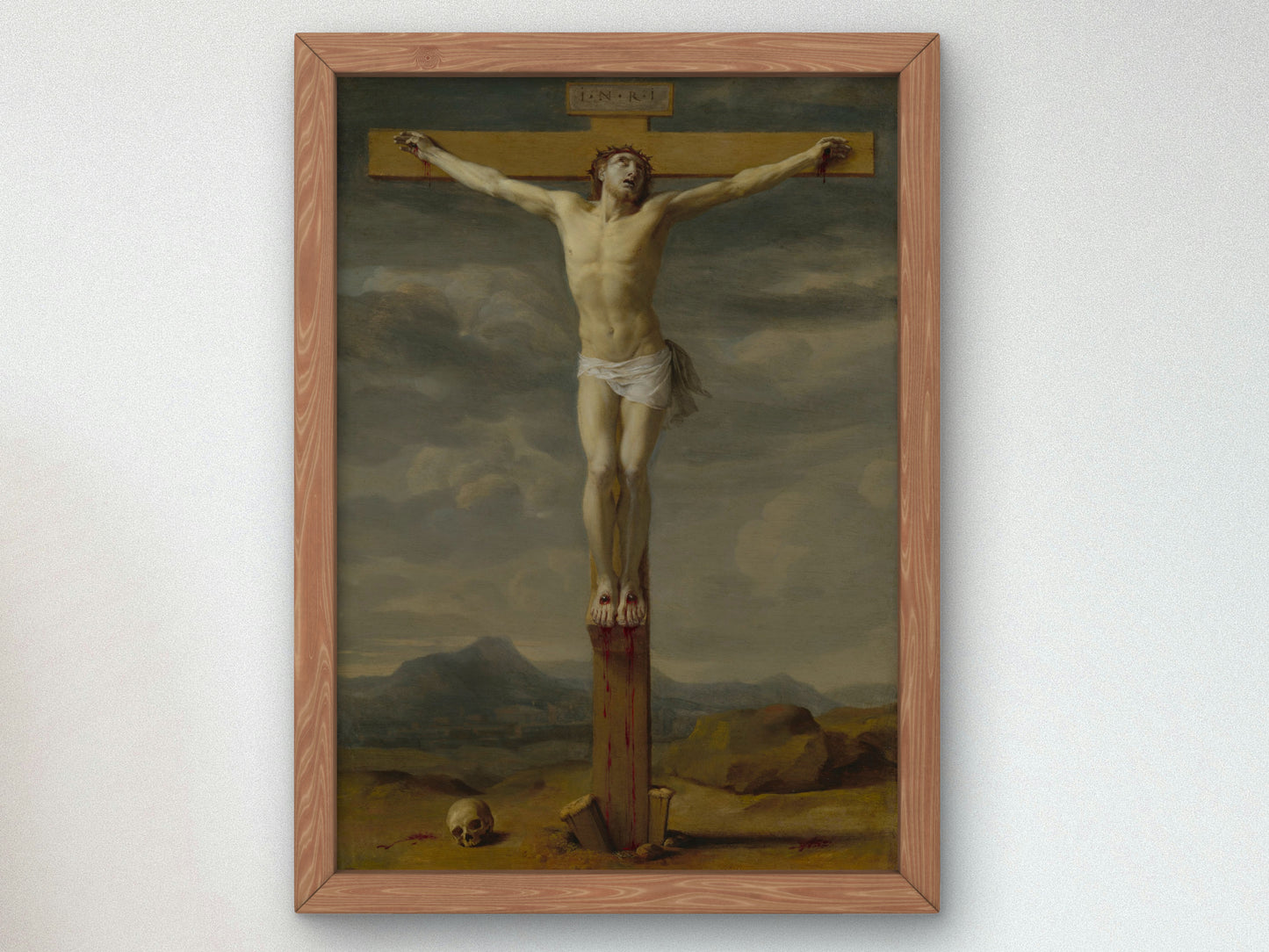 Crucifixion by Eustache Le Sueur 1650, Wall Art Print, Fine Art Reproduction, Museum Quality Decor, Poster