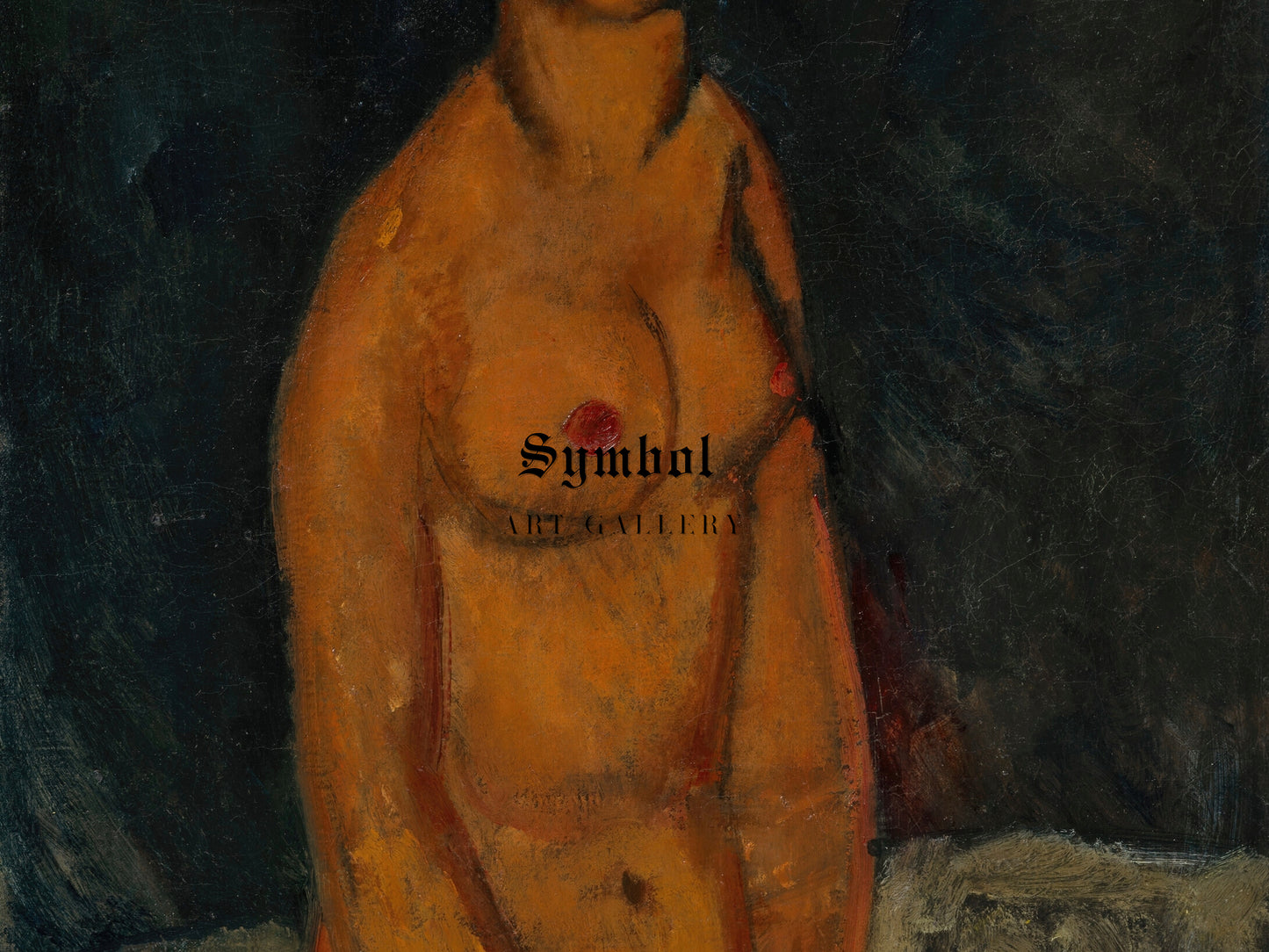 Seated Nude by Amedeo Modigliani 1908, Wall Art Print, Fine Art Reproduction, Museum Quality Decor, Poster